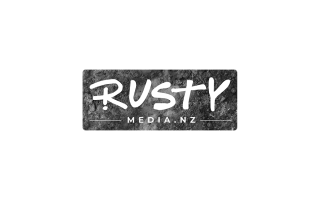 Rusty media logo BW